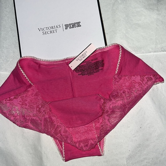 (M) Victoria's Secret Pink Lace Trim Panty Underwear - Picture 5 of 9